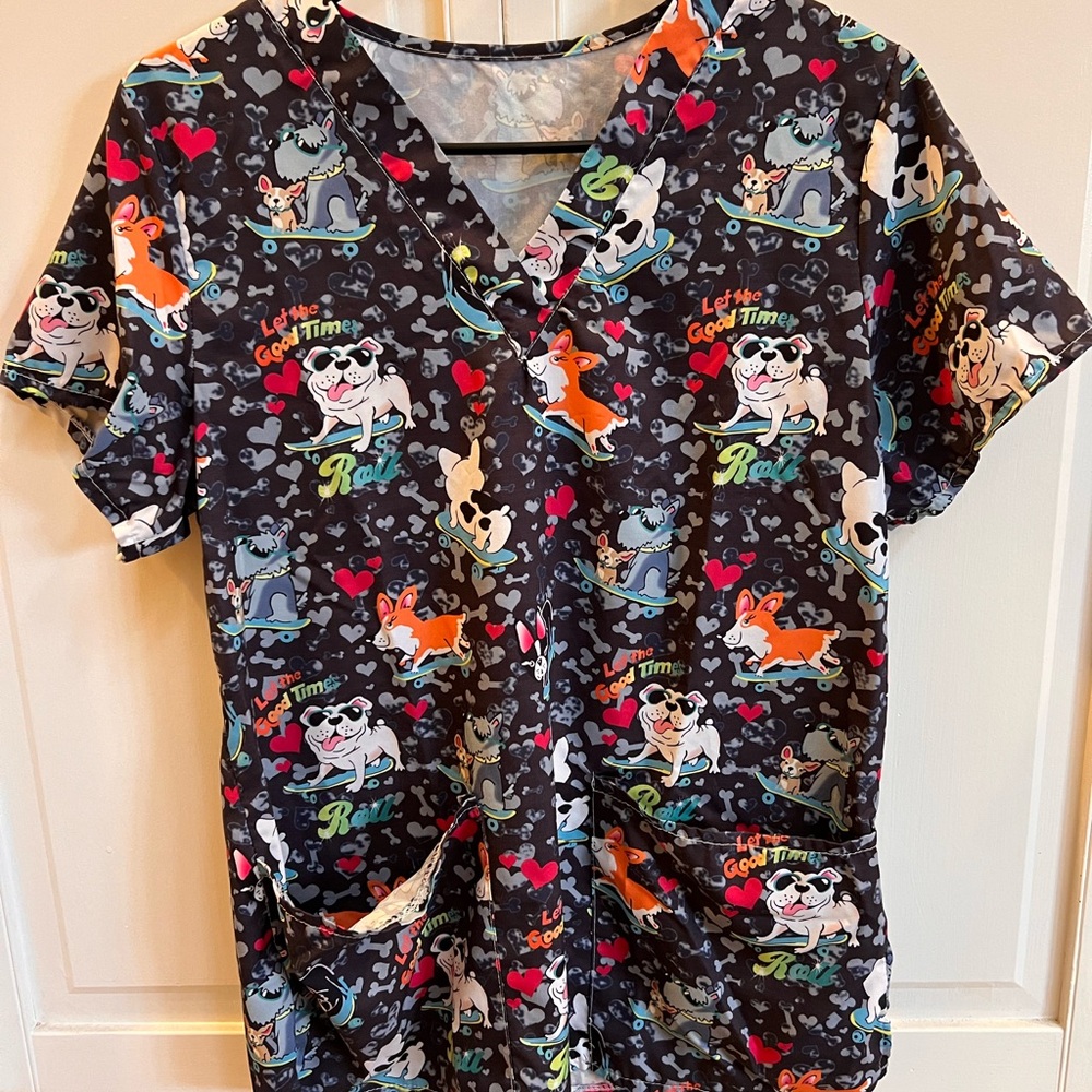 Cute and colorful scrub tops